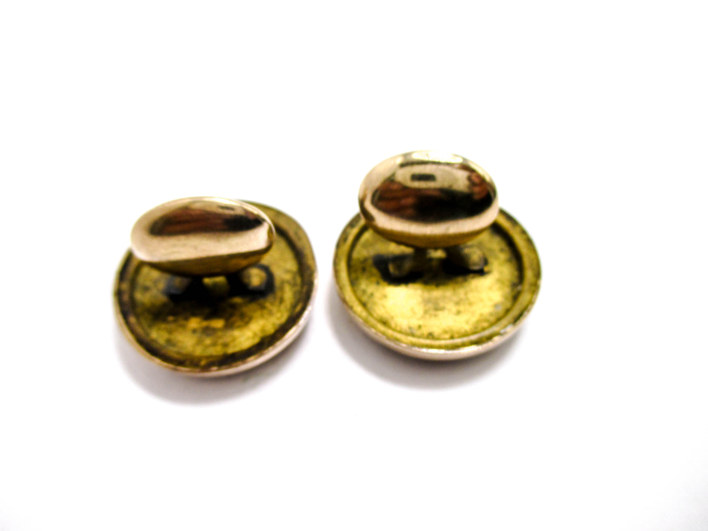 Victorian Bloodstone Cuff Buttons - 1880s Men's Jewelry
