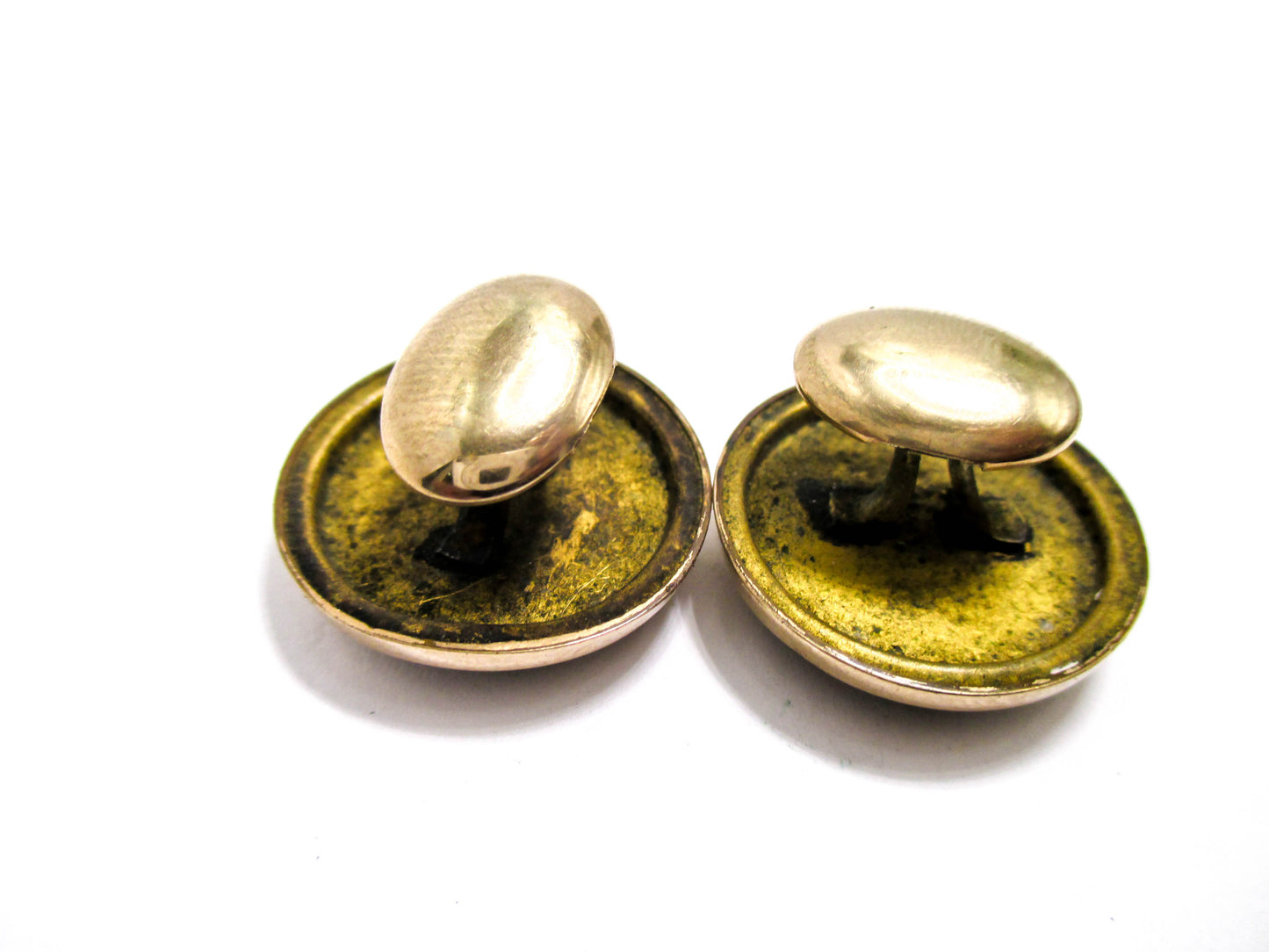 Victorian Bloodstone Cuff Buttons - 1880s Men's Jewelry