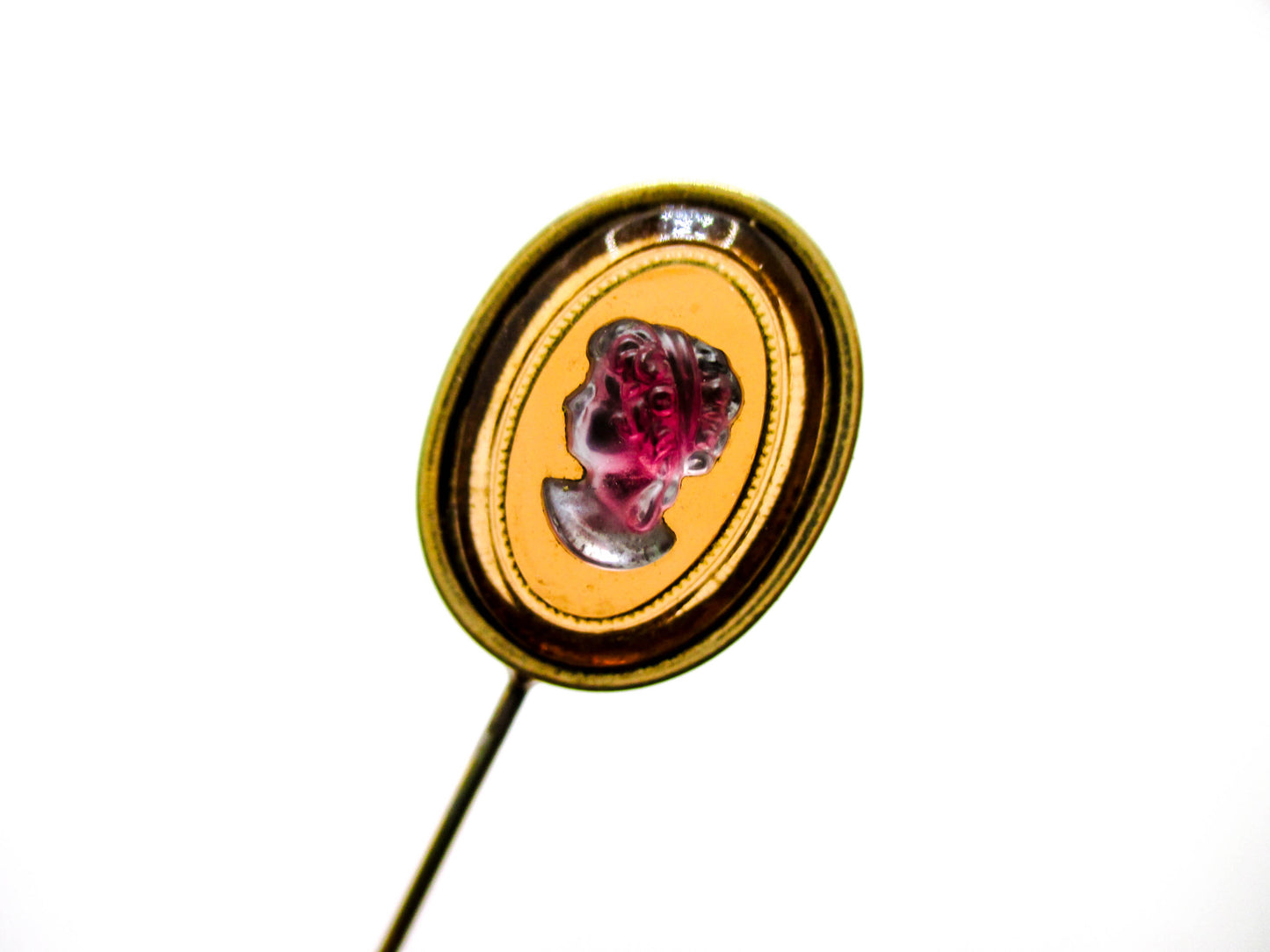 Vintage Cameo Glass Stick Pin - Could She Be Juliana D&E?