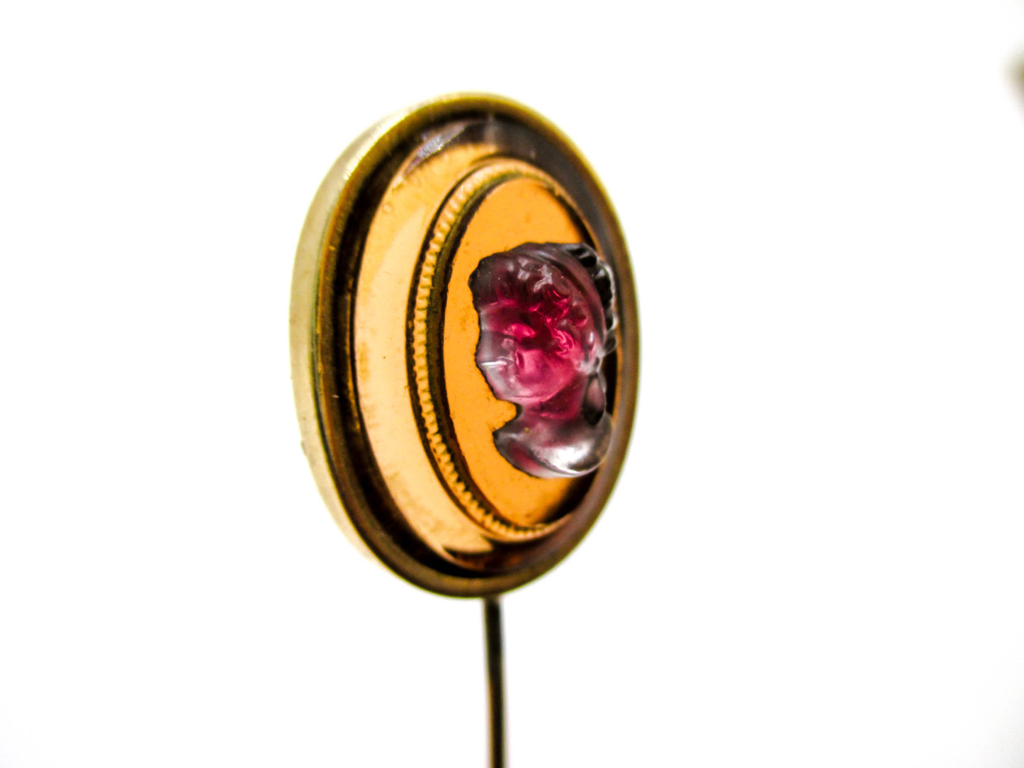 Vintage Cameo Glass Stick Pin - Could She Be Juliana D&E?