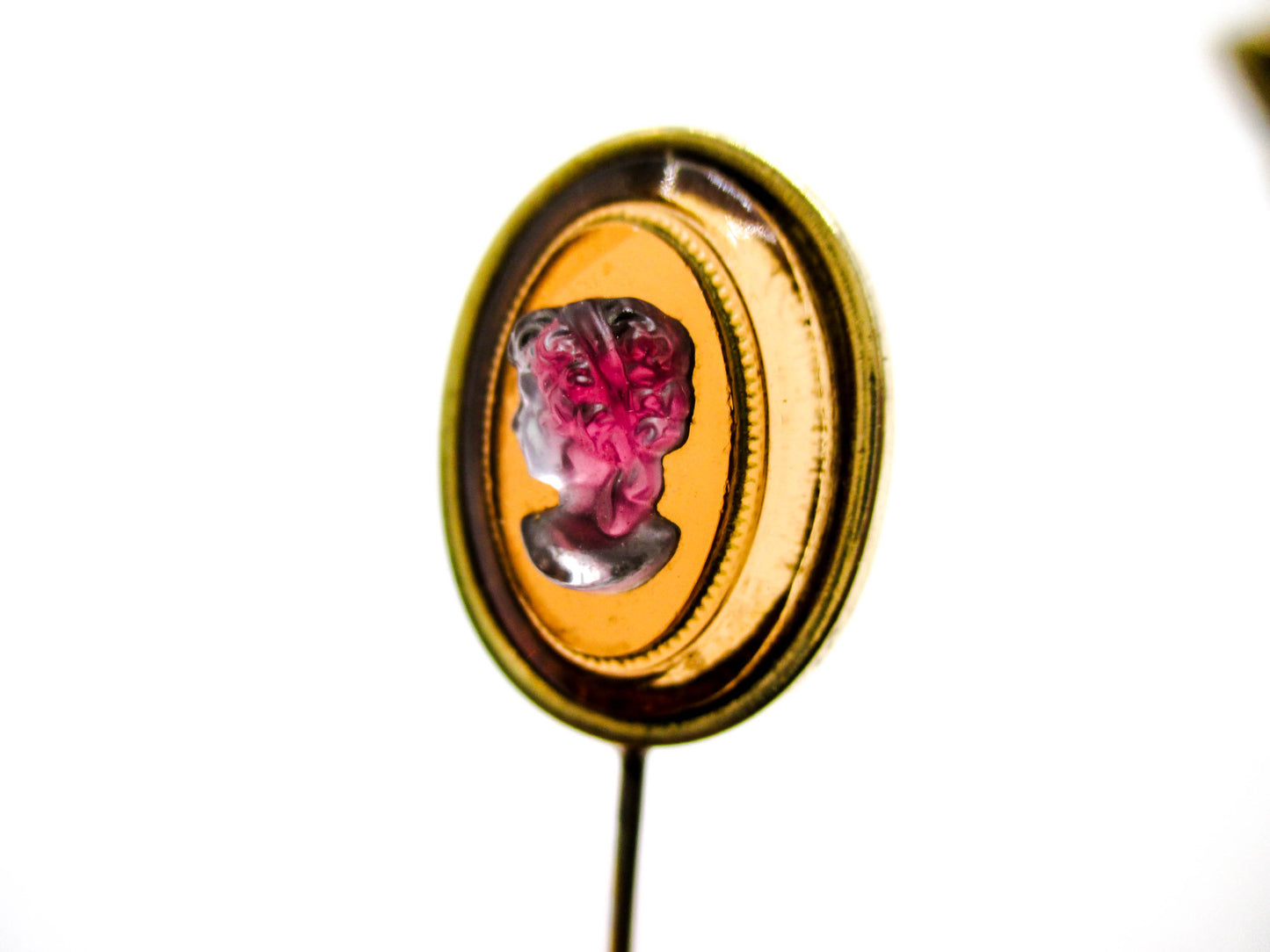 Vintage Cameo Glass Stick Pin - Could She Be Juliana D&E?