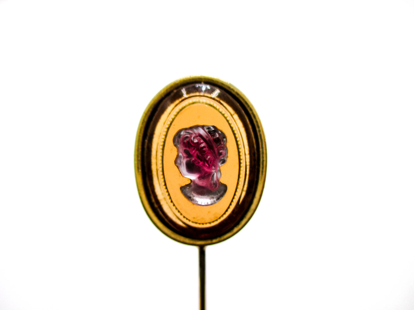 Vintage Cameo Glass Stick Pin - Could She Be Juliana D&E?