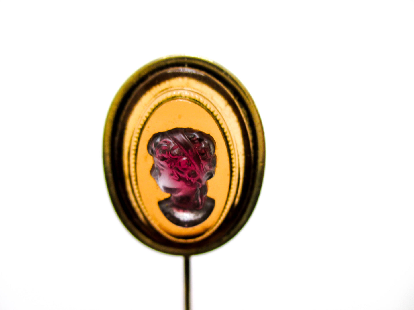 Vintage Cameo Glass Stick Pin - Could She Be Juliana D&E?