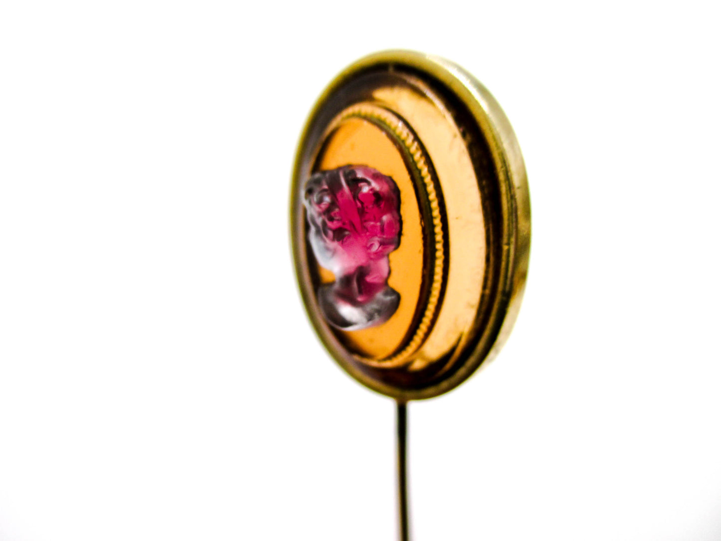 Vintage Cameo Glass Stick Pin - Could She Be Juliana D&E?
