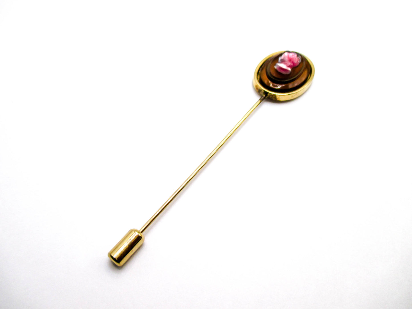 Vintage Cameo Glass Stick Pin - Could She Be Juliana D&E?