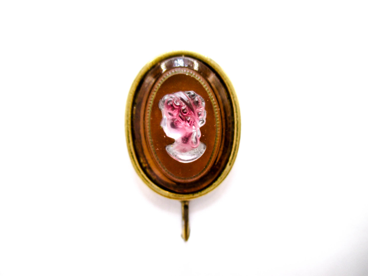 Vintage Cameo Glass Stick Pin - Could She Be Juliana D&E?