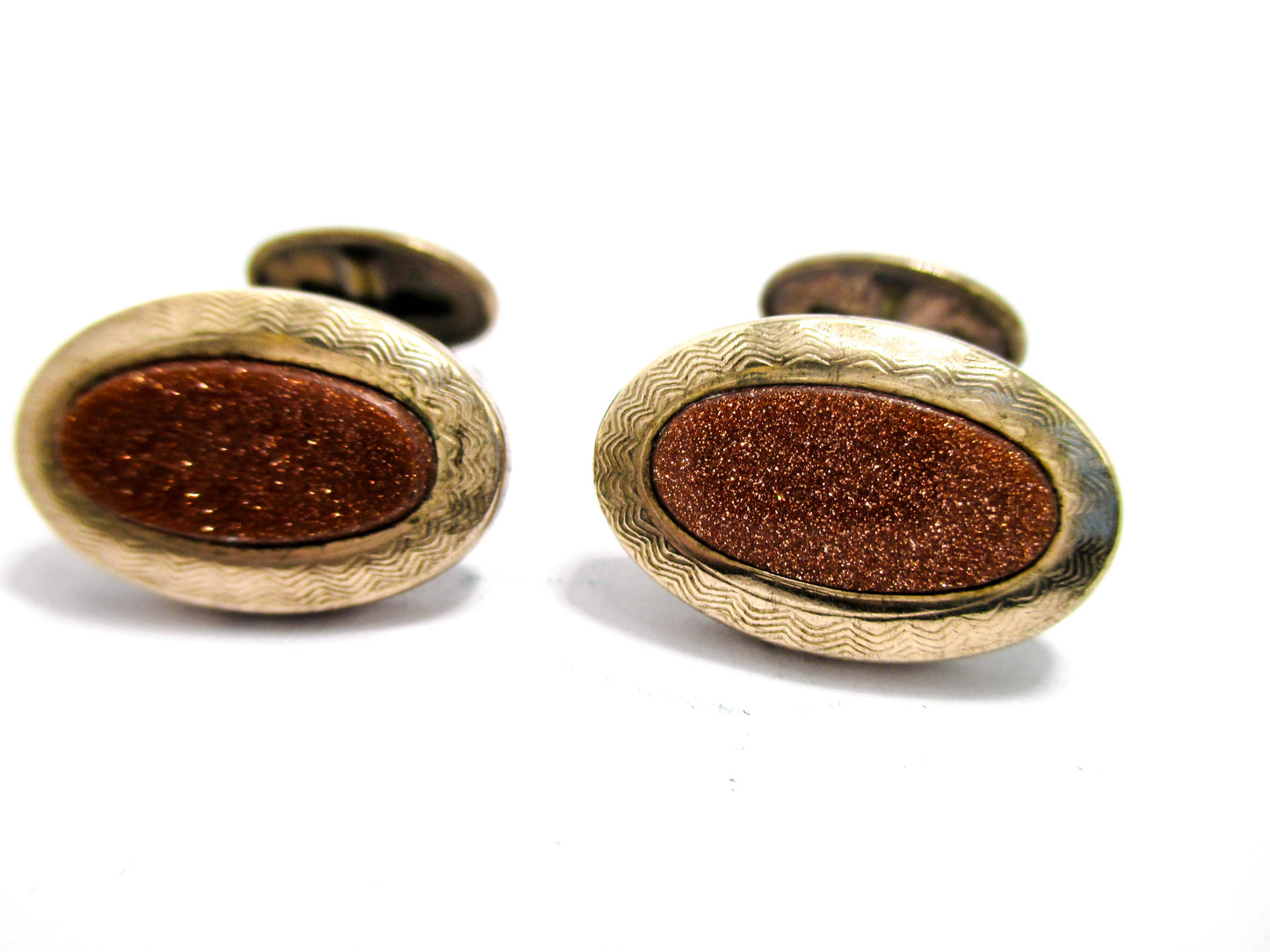 Goldstone Cufflinks - Early 1900s Edwardian Men's Fashion