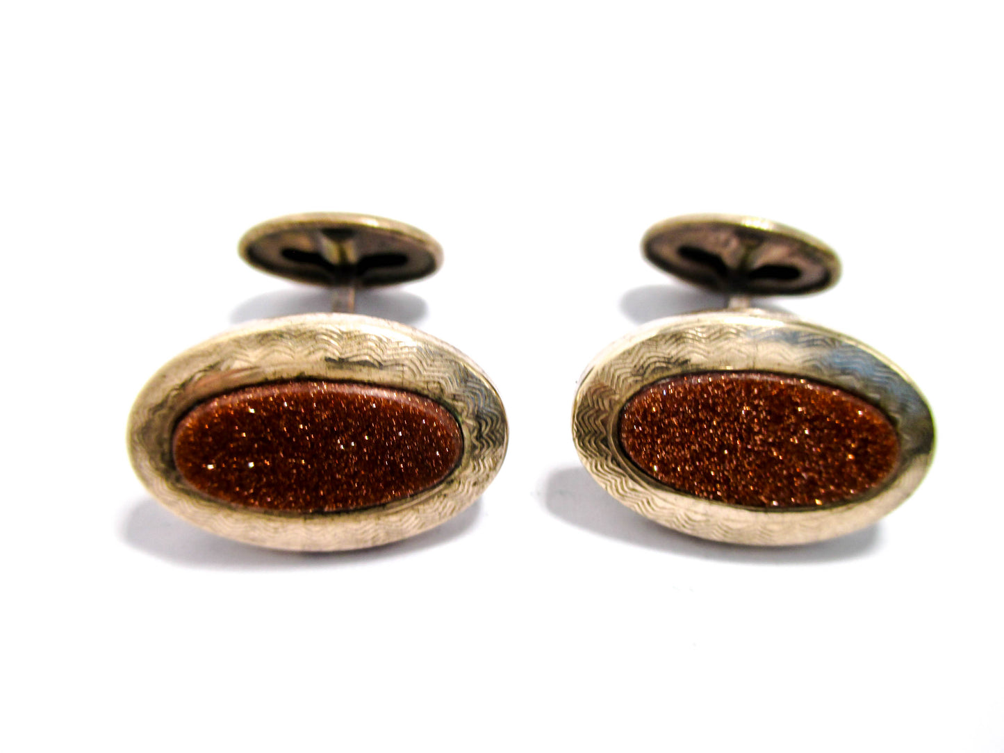 Goldstone Cufflinks - Early 1900s Edwardian Men's Fashion
