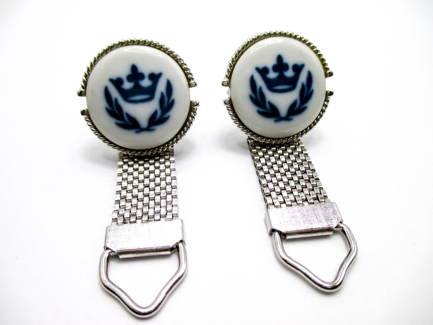 Vintage Denmark Crown Cufflinks - Swank Jewelry