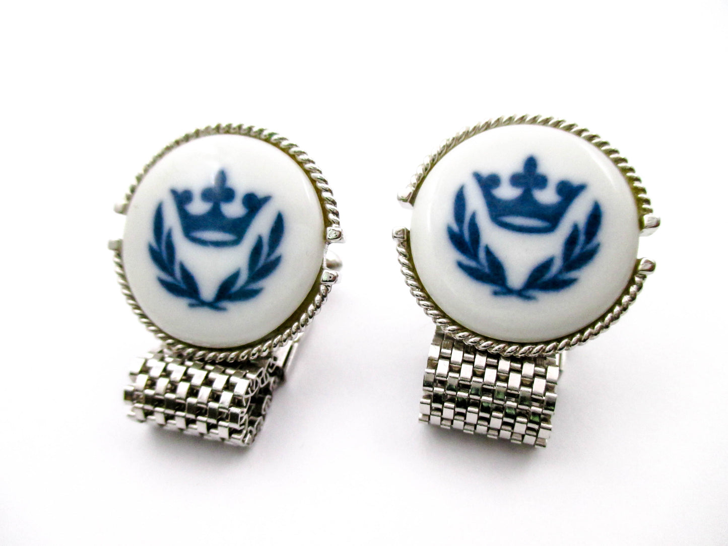 Vintage Denmark Crown Cufflinks - Swank Jewelry
