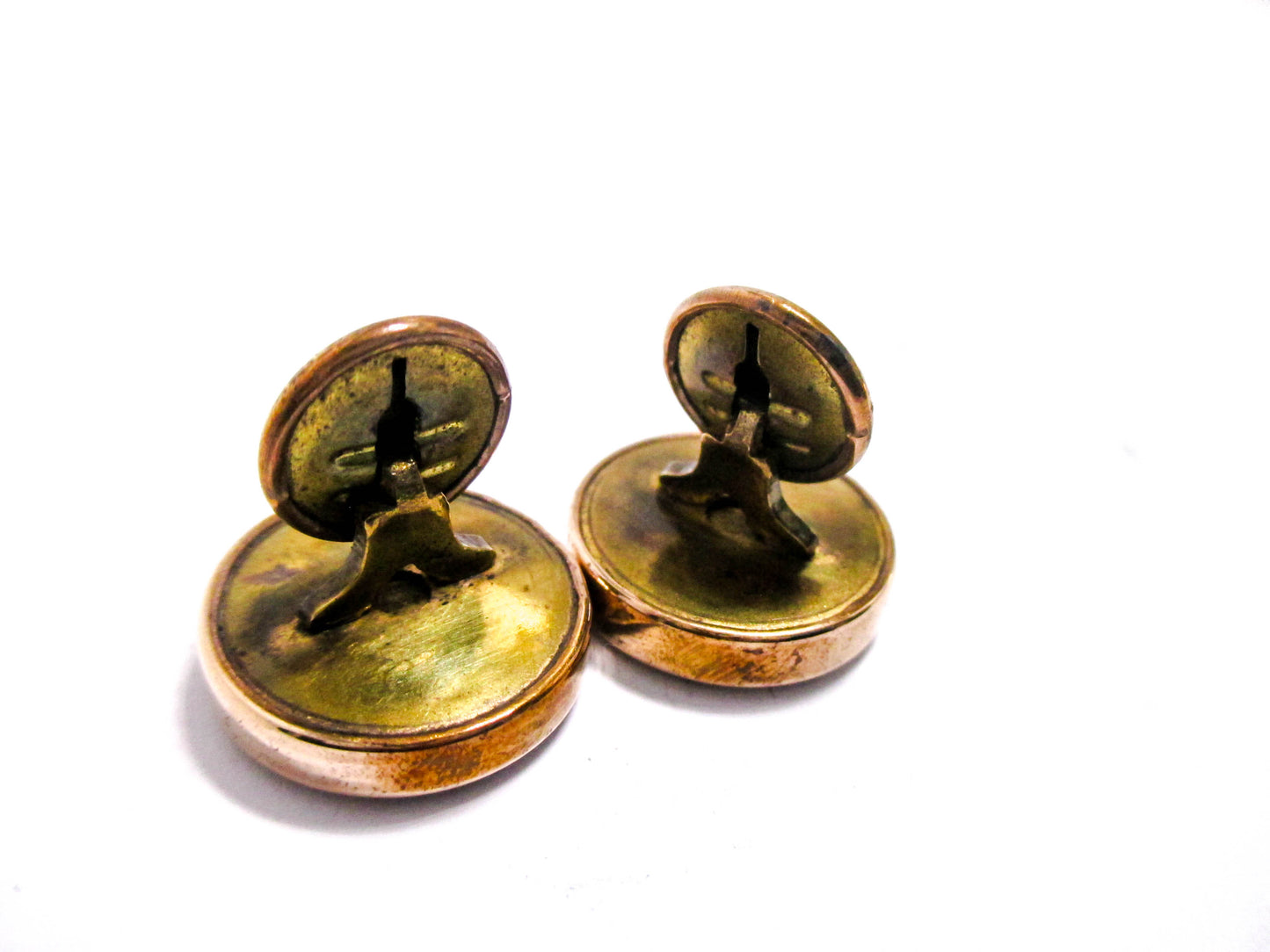 Victorian Patriotic Cuff Buttons - Red White and Blue