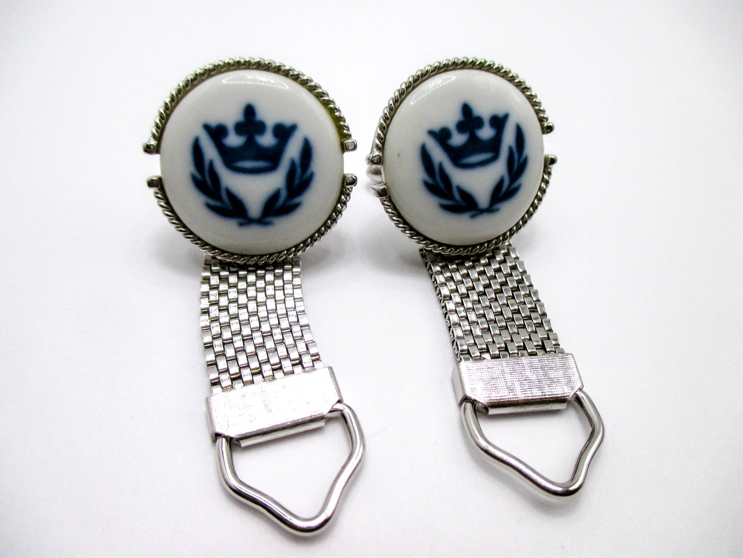 Vintage Denmark Crown Cufflinks - Swank Jewelry