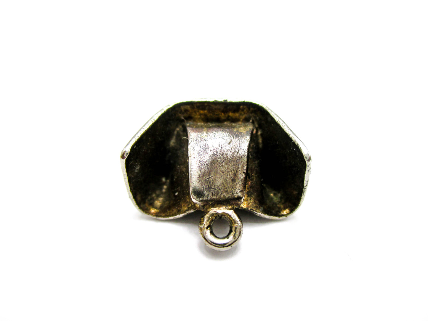 Vintage Nurses Cap Charm - Aged Silver