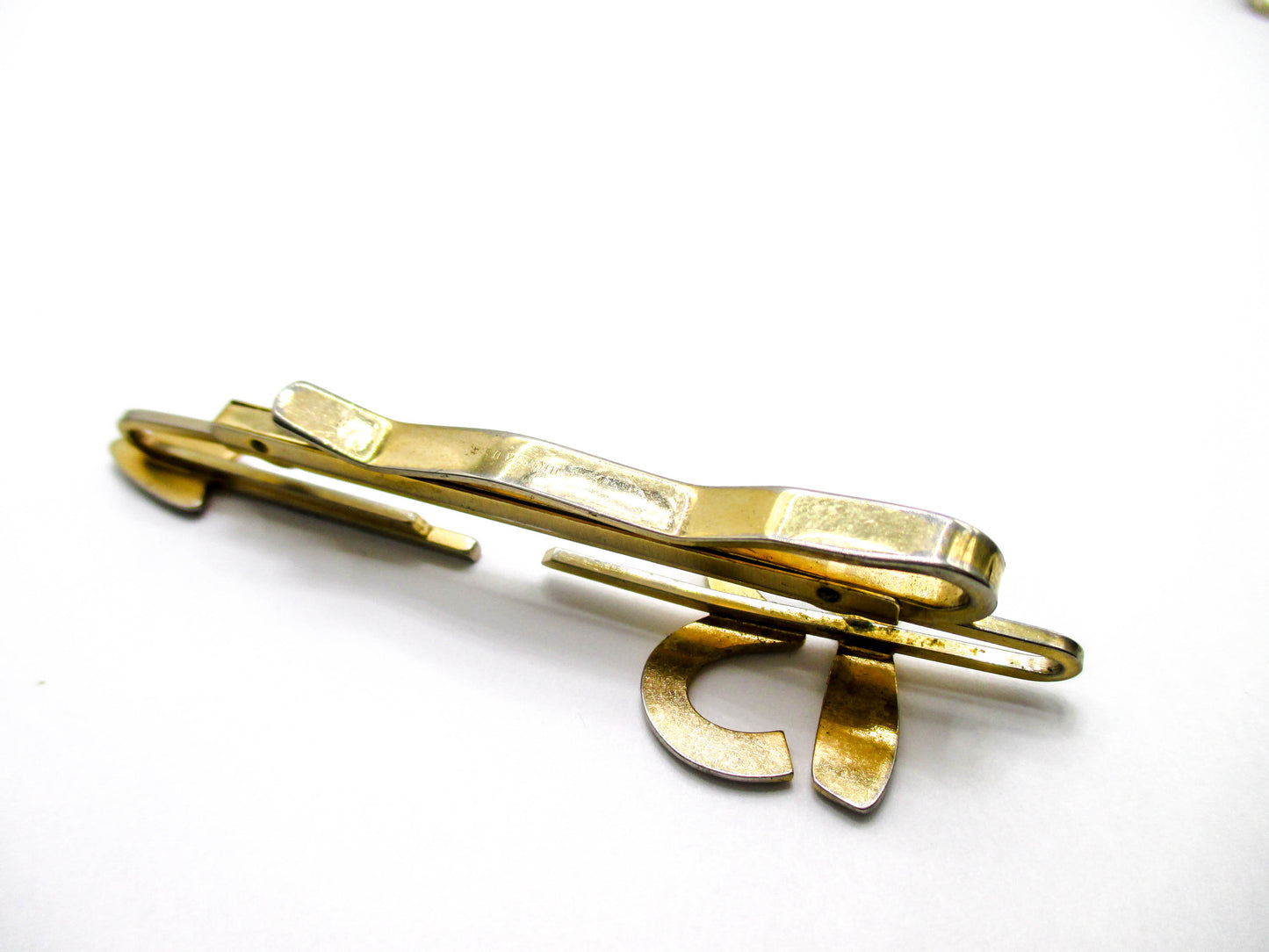 Long Arrow Tie Clasp - Letter "B" - Split EXTENDING Middle - By Hickok