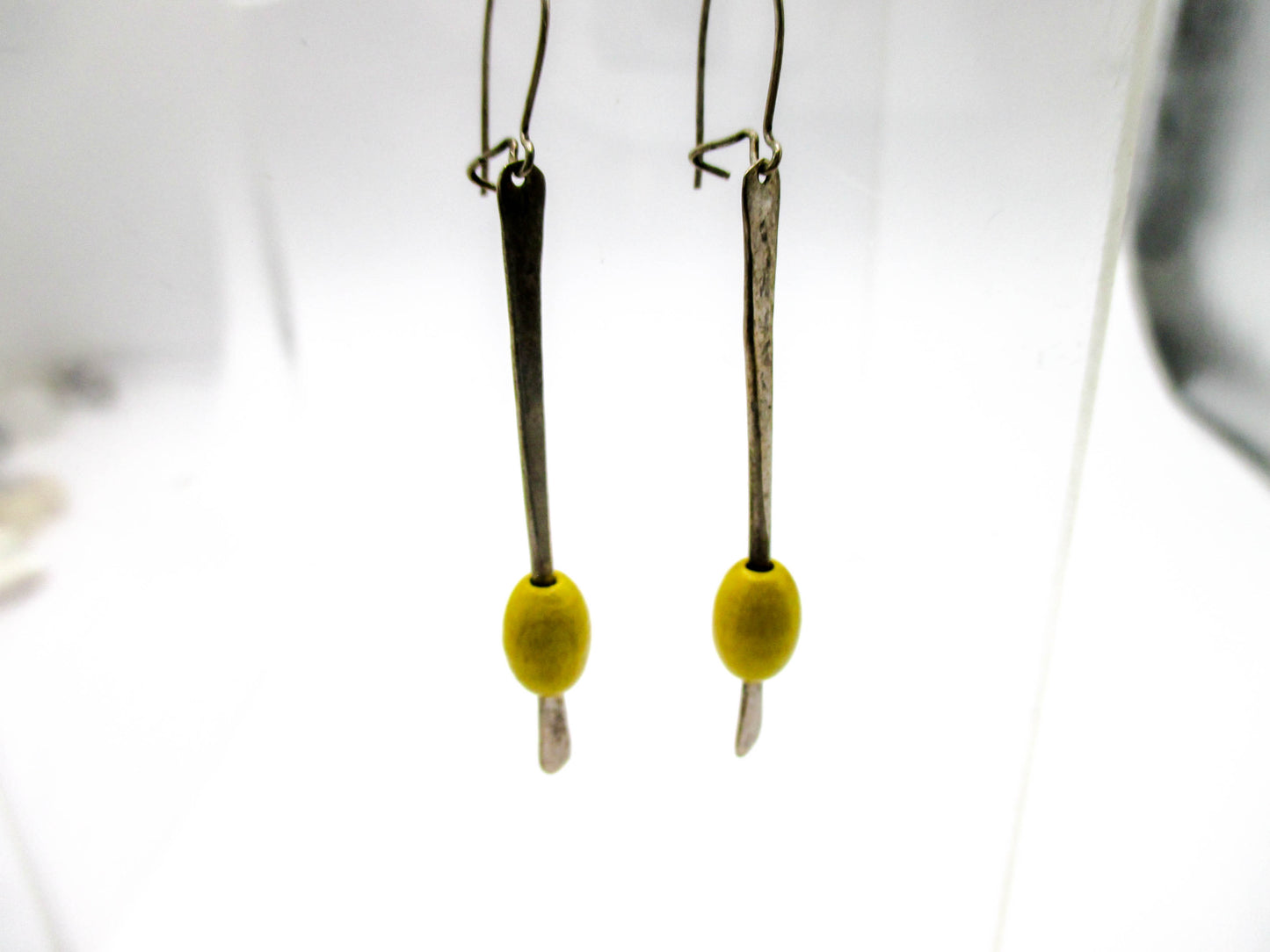 Sterling Silver Dangle Bead Earrings