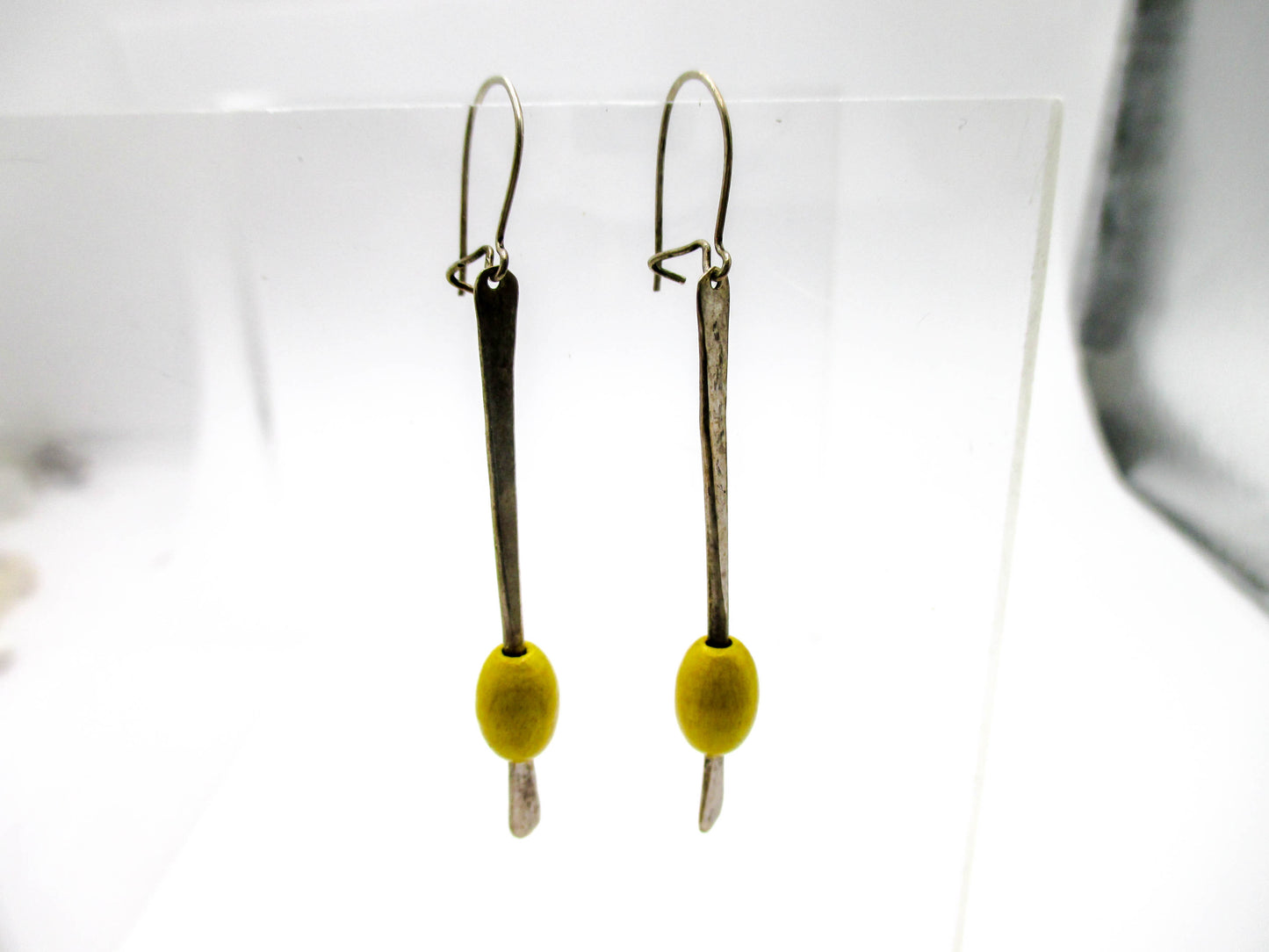 Sterling Silver Dangle Bead Earrings