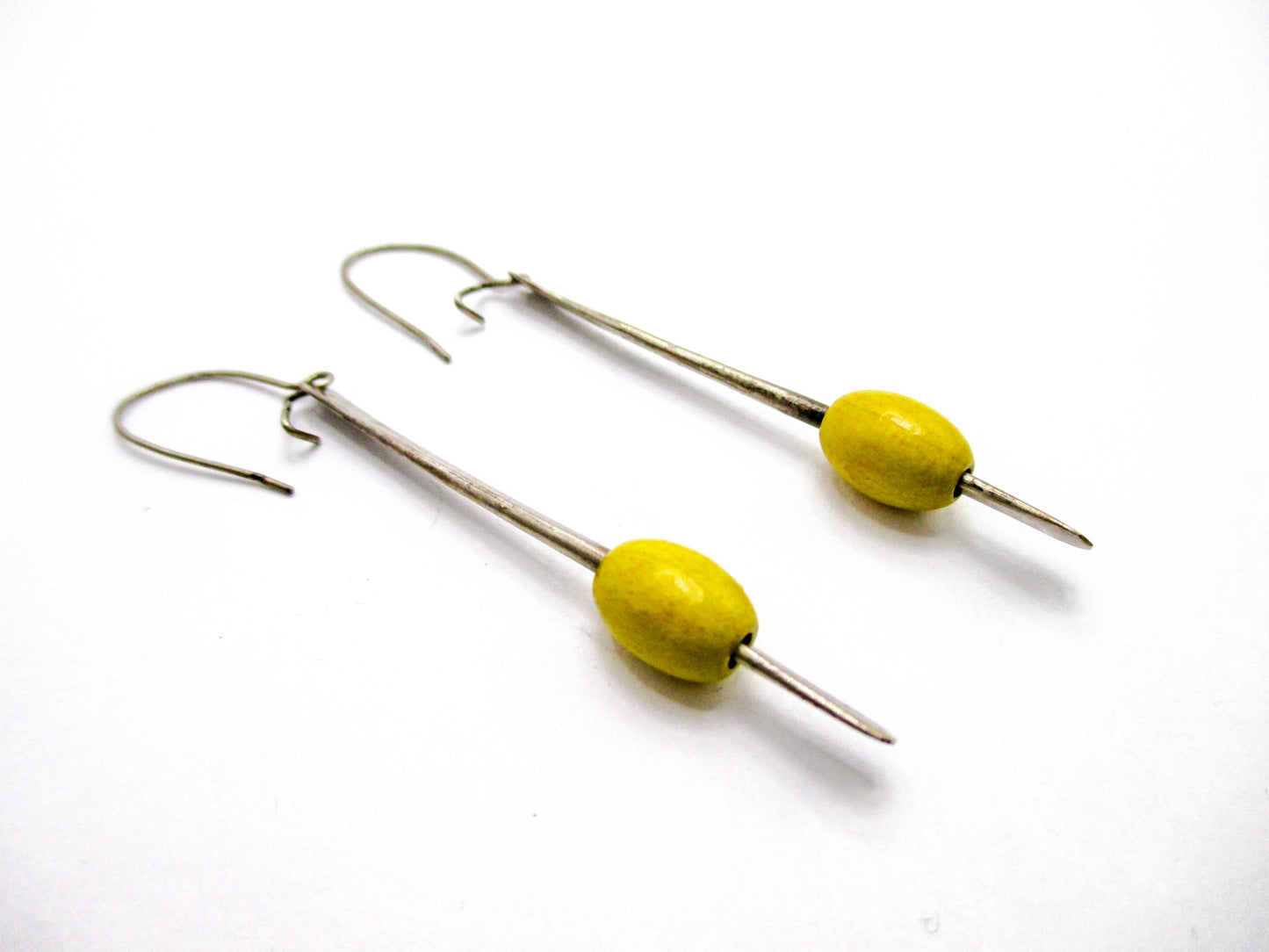 Sterling Silver Dangle Bead Earrings