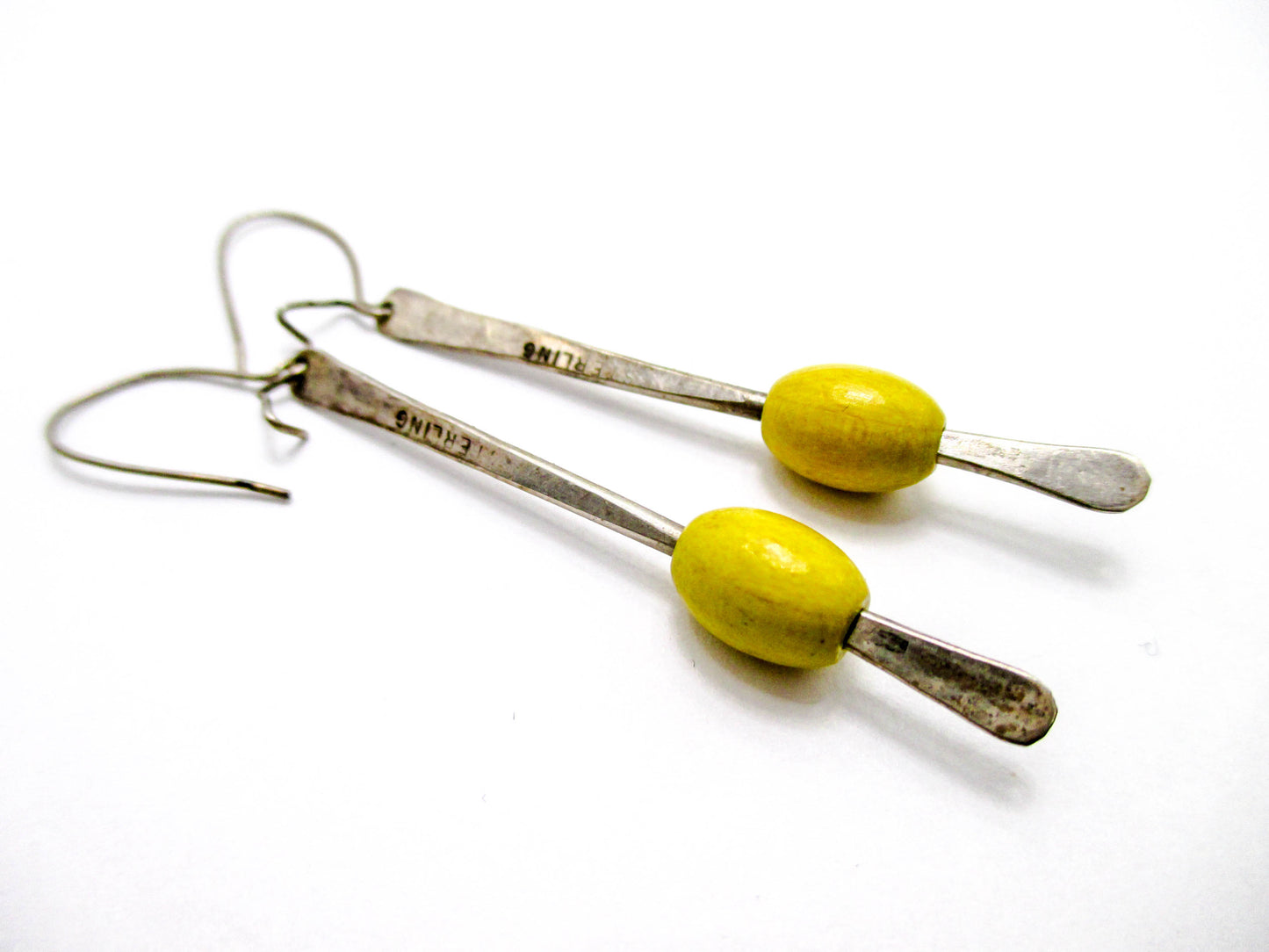 Sterling Silver Dangle Bead Earrings