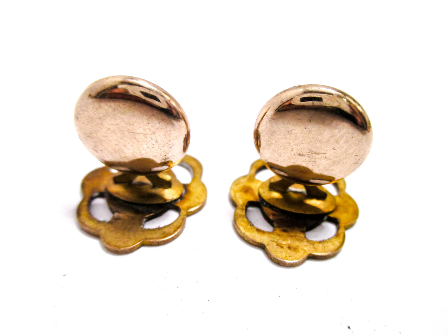 Victorian Edelweiss Cuff Buttons - Antique Floral Cufflinks