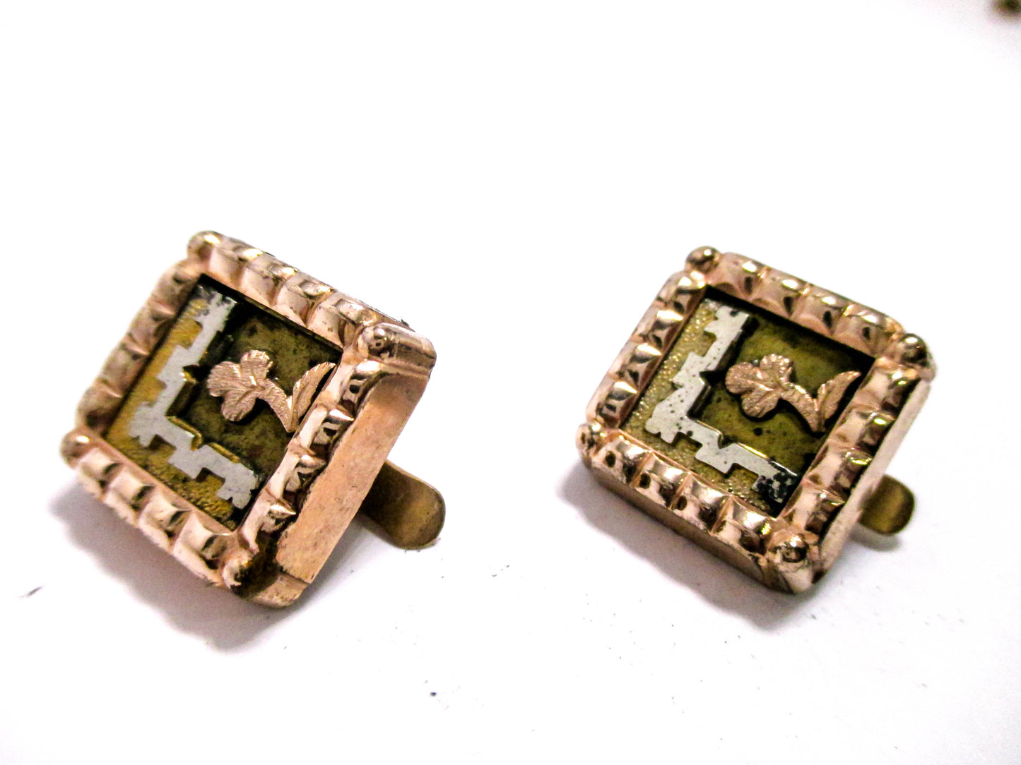 Victorian Tri-Gold Cuff Buttons- A Mimic of Back Hills Gold