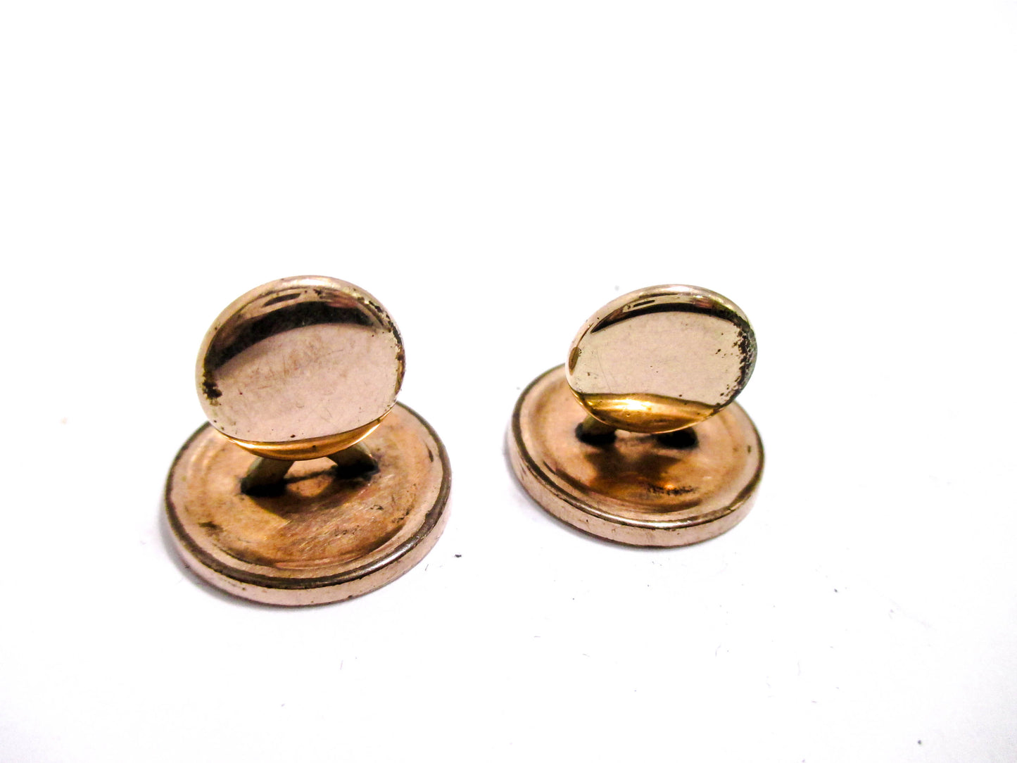 19th Century Odd Fellows Cuff Buttons - 3 Rings and FLT