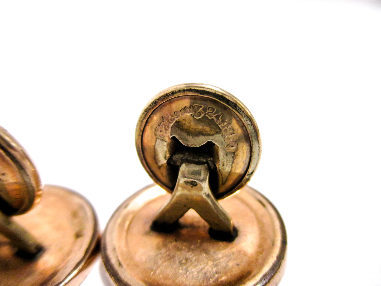 19th Century Odd Fellows Cuff Buttons - 3 Rings and FLT