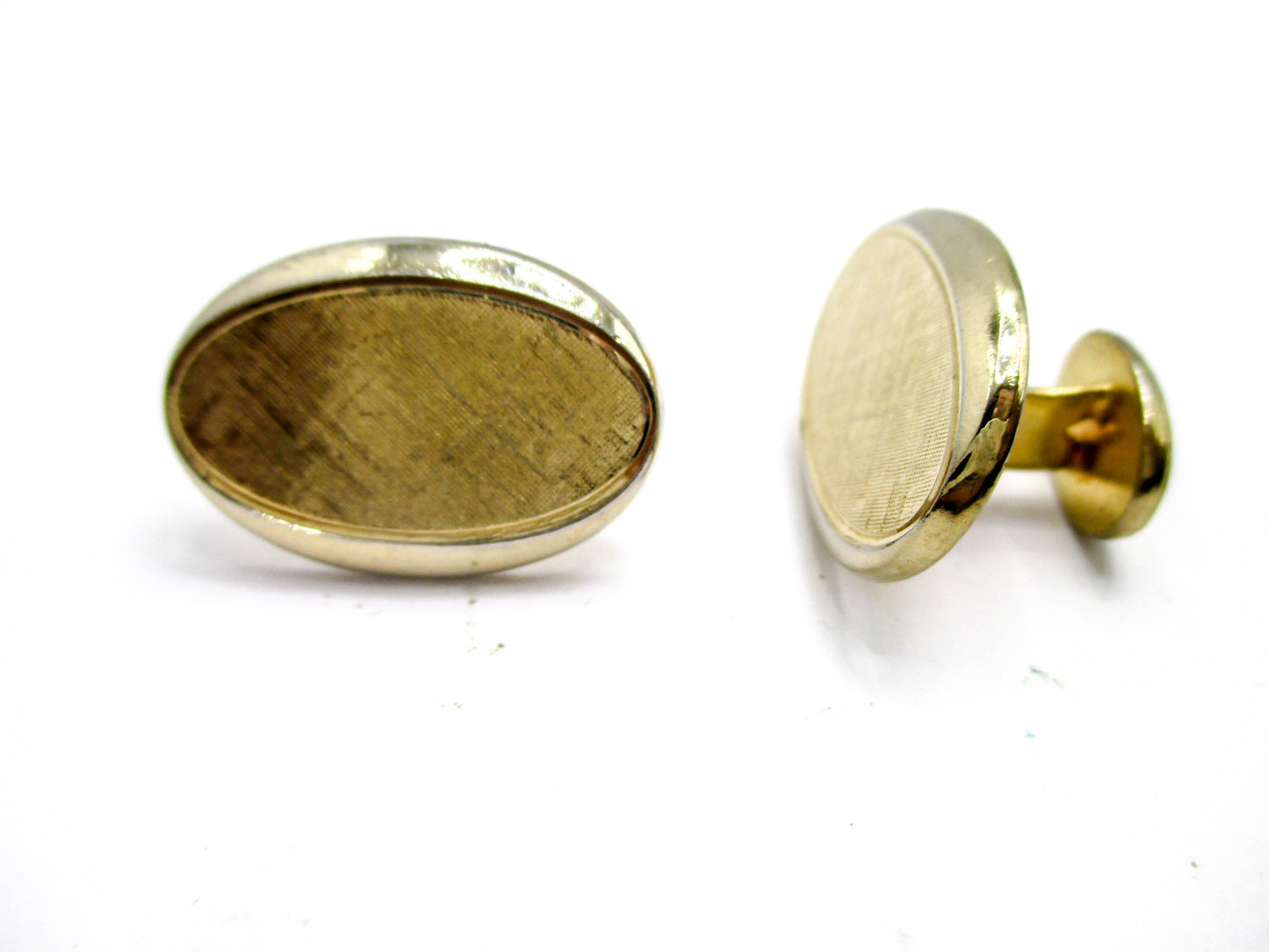 Gold Tone Business Set Cufflinks and Lapel Pin