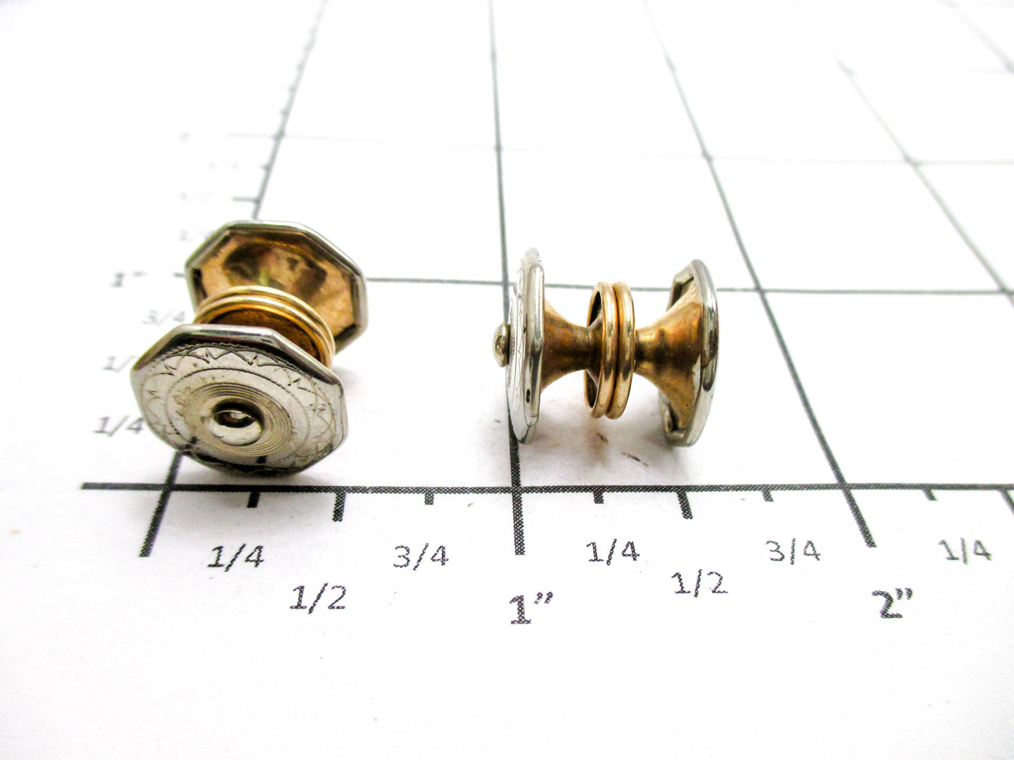 1920s Gold Filled "STA LOKT" Security Tab Snap Cufflinks