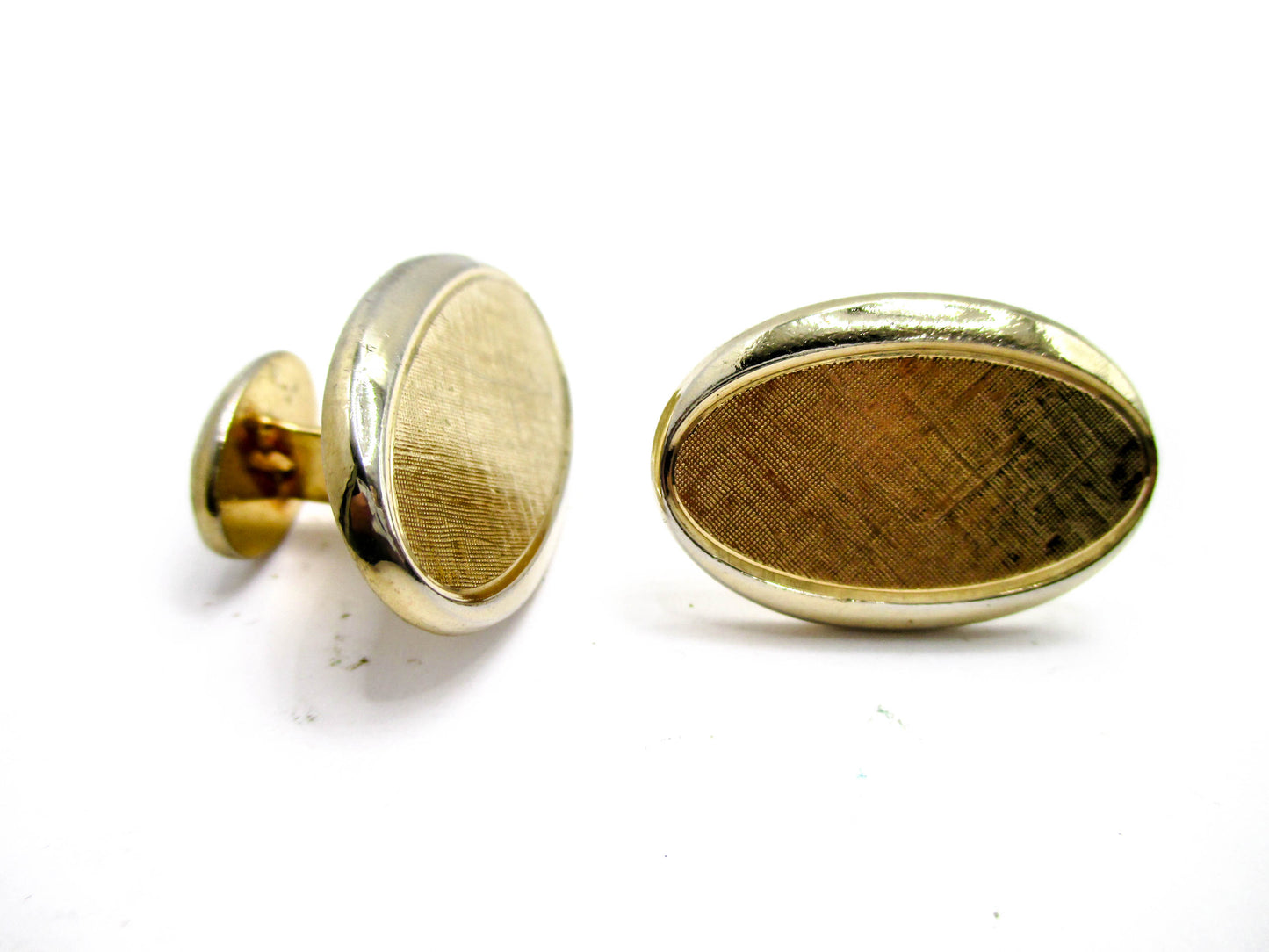 Gold Tone Business Set Cufflinks and Lapel Pin