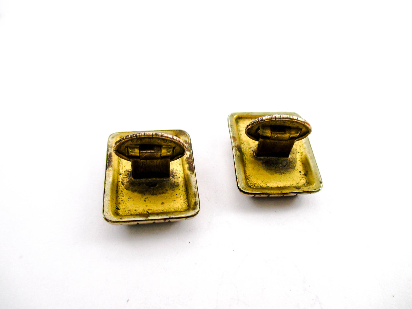 1880s Black Onyx Cuff Buttons - Victorian Cufflinks