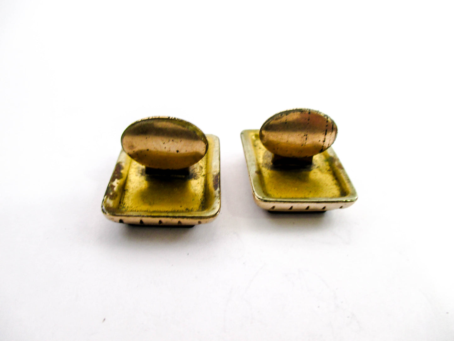 1880s Black Onyx Cuff Buttons - Victorian Cufflinks
