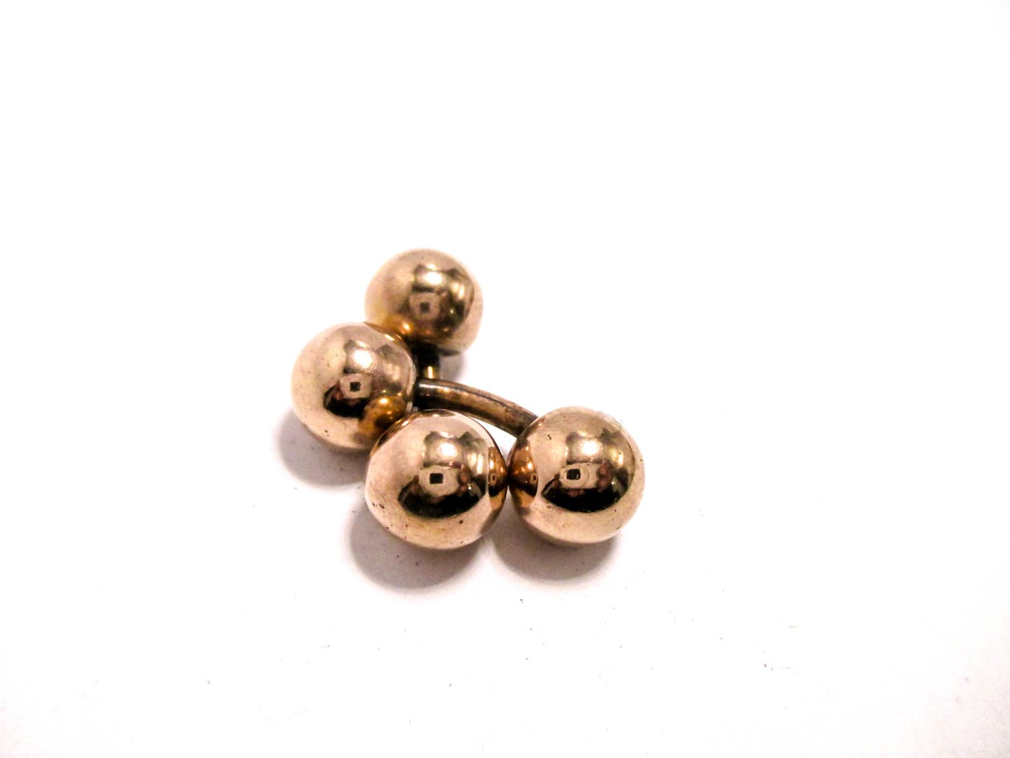 Victorian Barbell Cufflinks -  Rolled Gold Beautiful