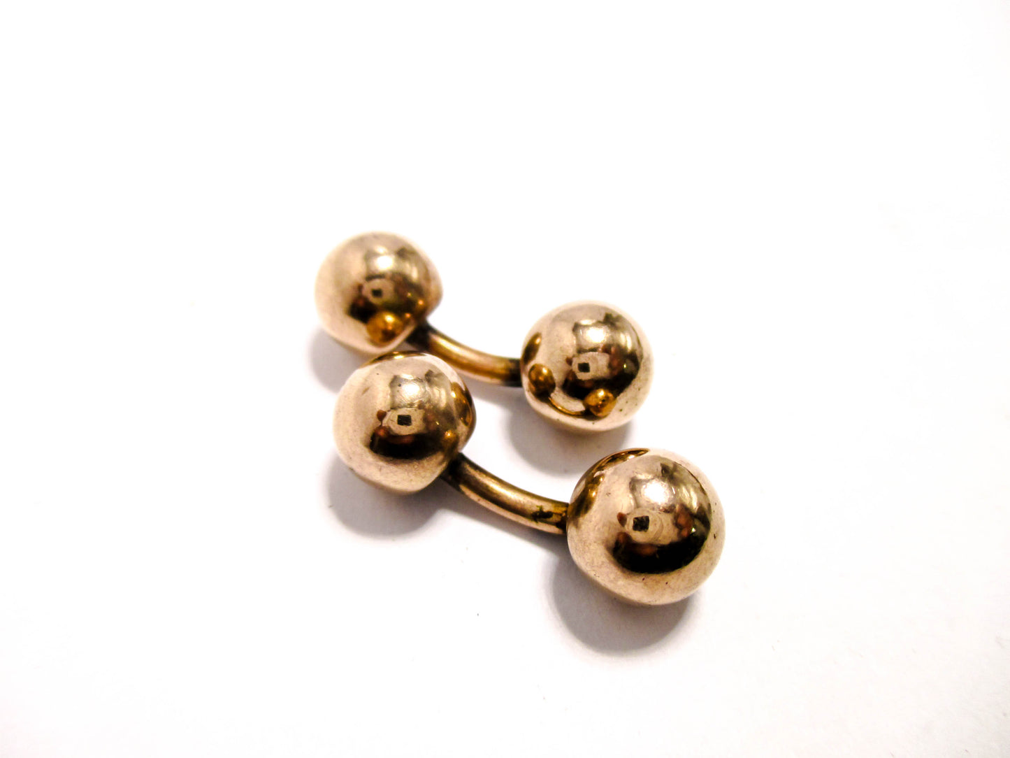 Victorian Barbell Cufflinks -  Rolled Gold Beautiful