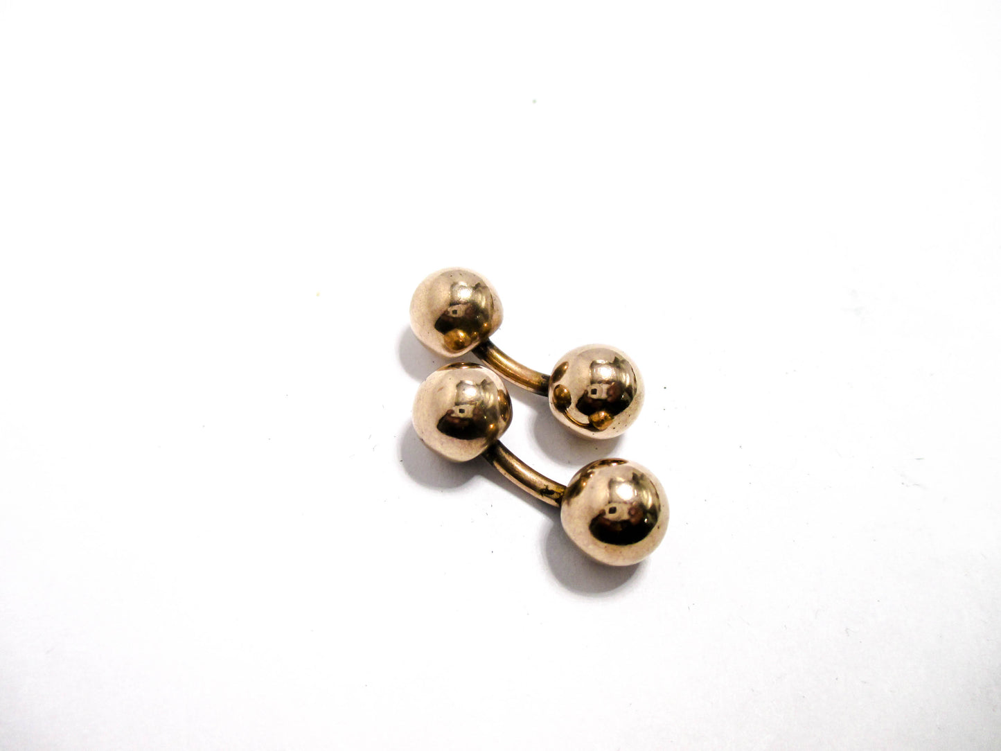 Victorian Barbell Cufflinks - Rolled Gold Beautiful