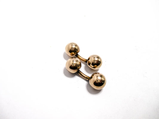 Victorian Barbell Cufflinks - Rolled Gold Beautiful