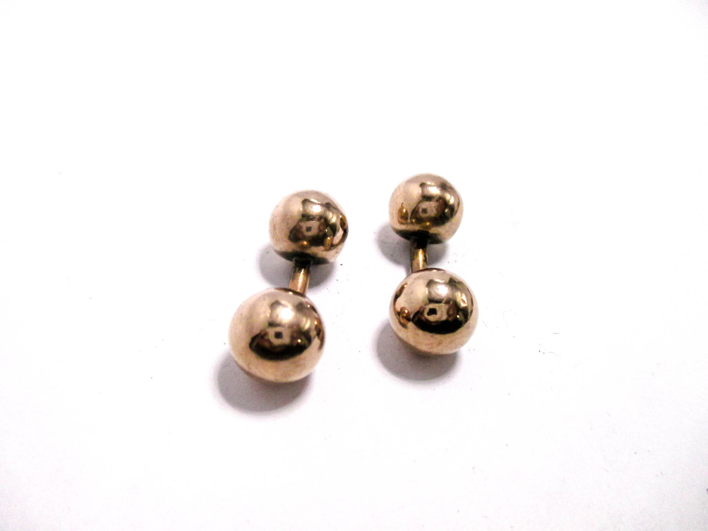 Victorian Barbell Cufflinks -  Rolled Gold Beautiful