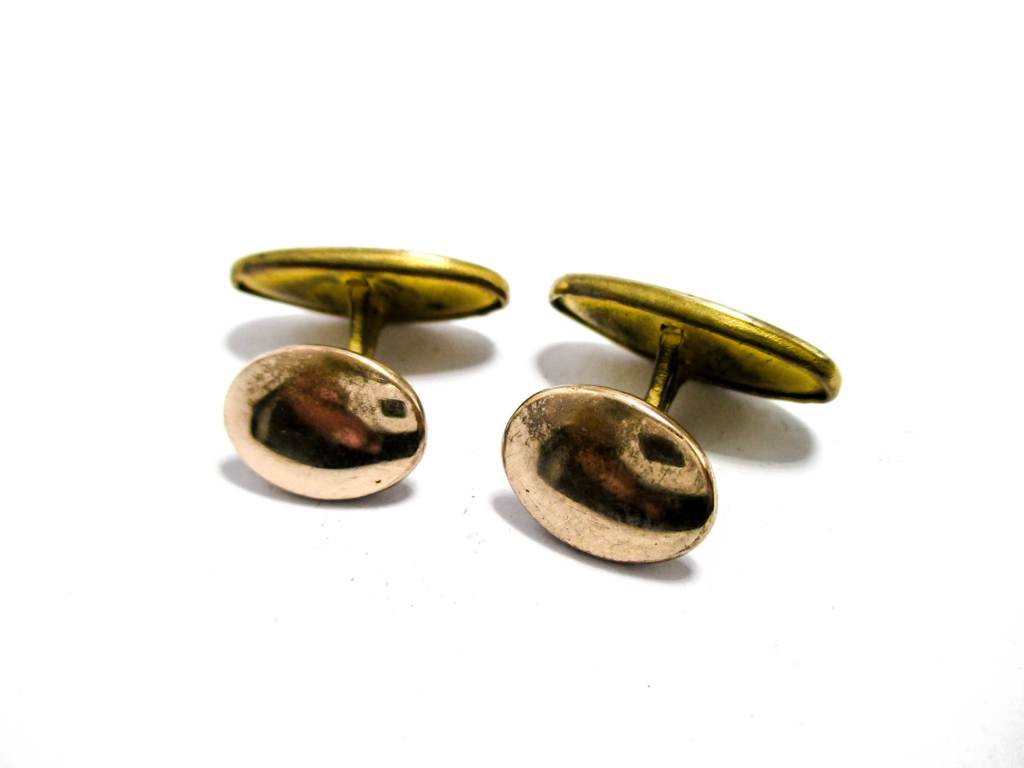 Edwardian Cufflinks - Faceted Amethyst Glass Centers and Accents