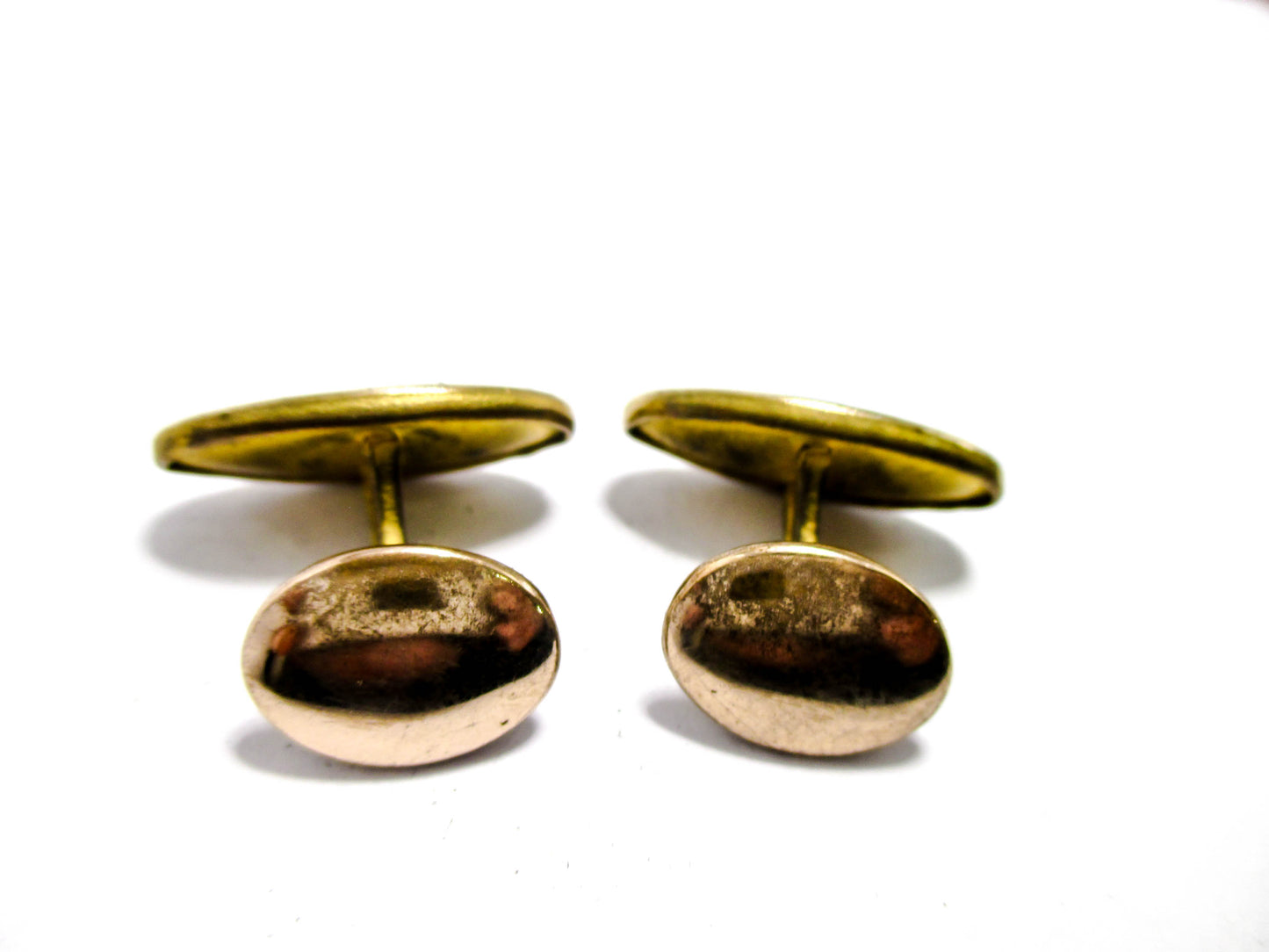 Edwardian Cufflinks - Faceted Amethyst Glass Centers and Accents