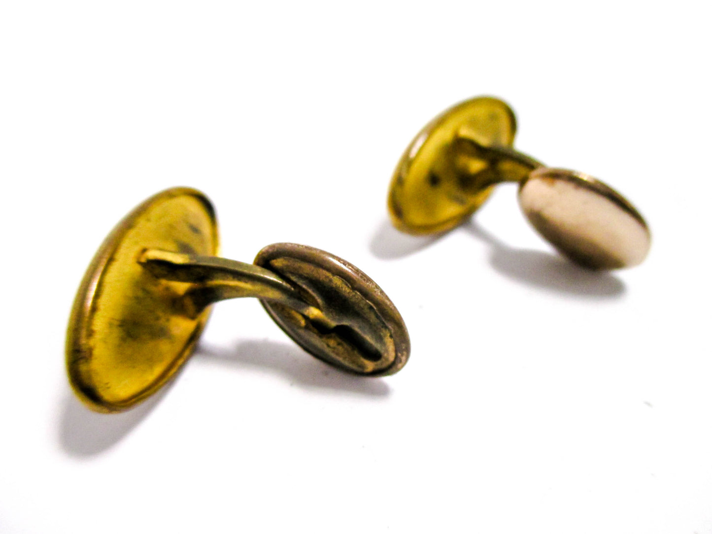 Edwardian Cufflinks - Faceted Amethyst Glass Centers and Accents