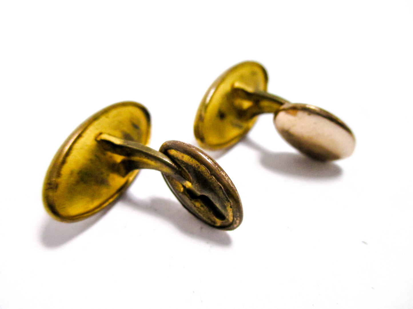 Edwardian Cufflinks - Faceted Amethyst Glass Centers and Accents
