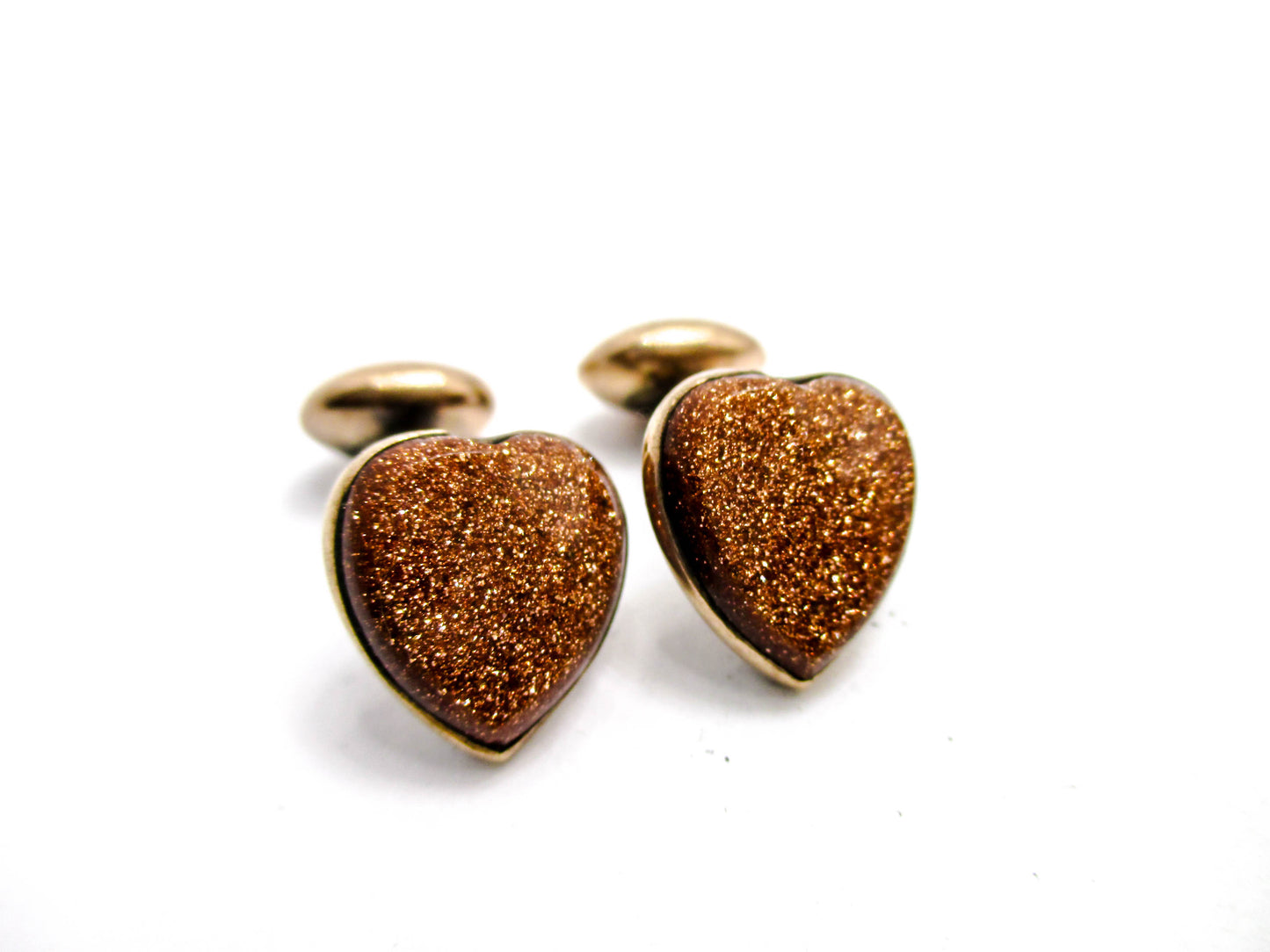Victorian Heart Cuff Buttons - Exquisite 1800s Women's Cufflinks