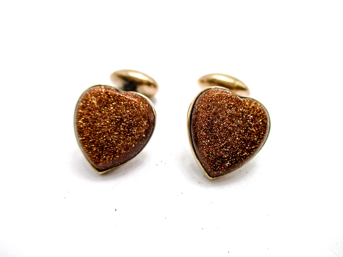 Victorian Heart Cuff Buttons - Exquisite 1800s Women's Cufflinks