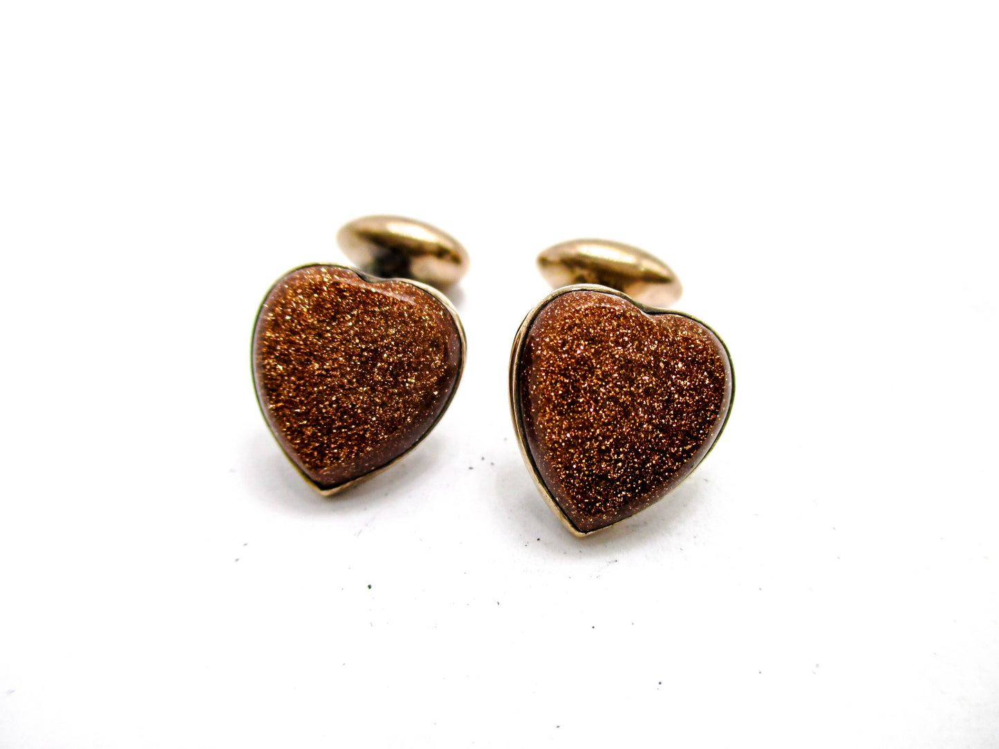 Victorian Heart Cuff Buttons - Exquisite 1800s Women's Cufflinks