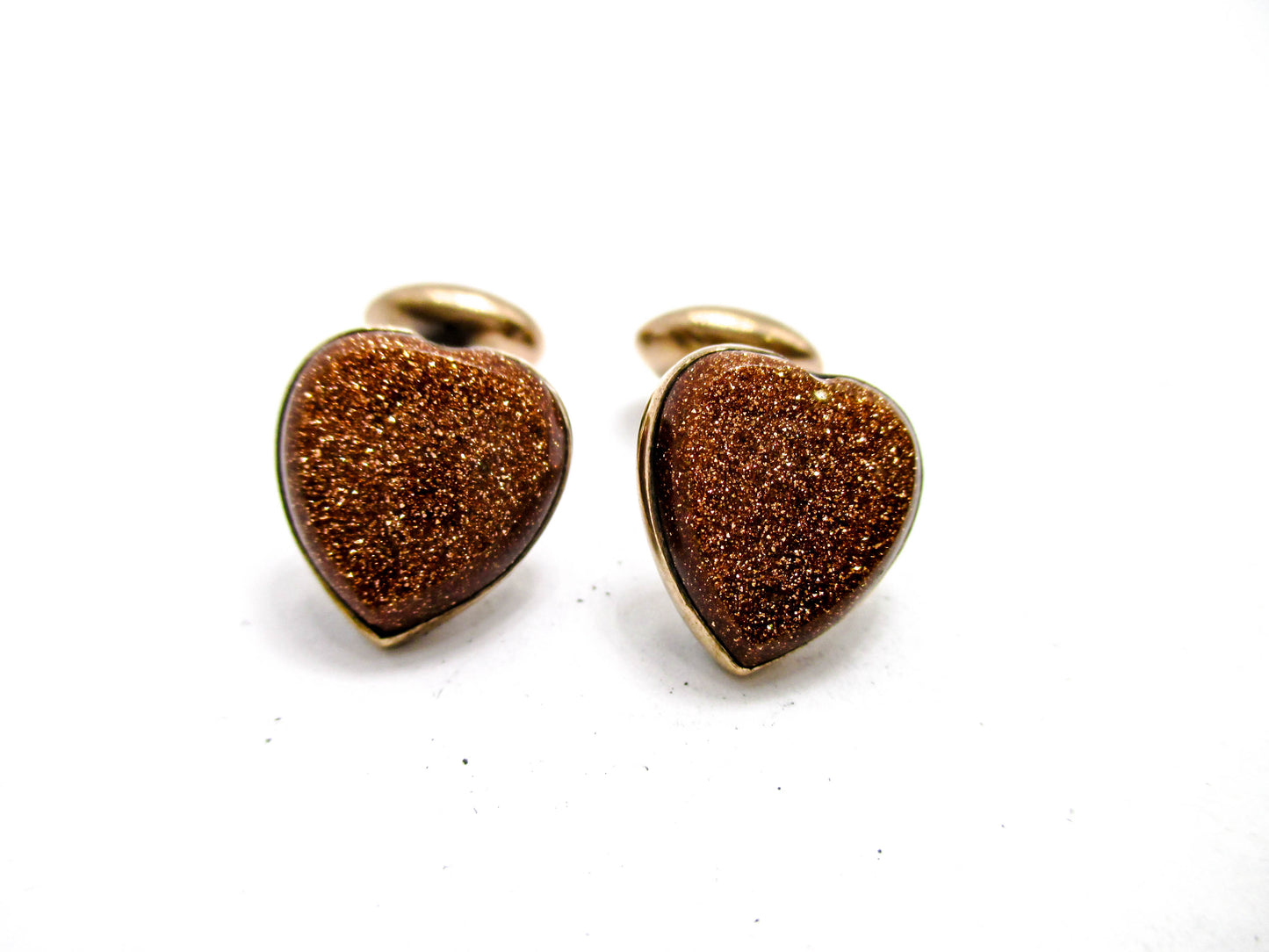 Victorian Heart Cuff Buttons - Exquisite 1800s Women's Cufflinks
