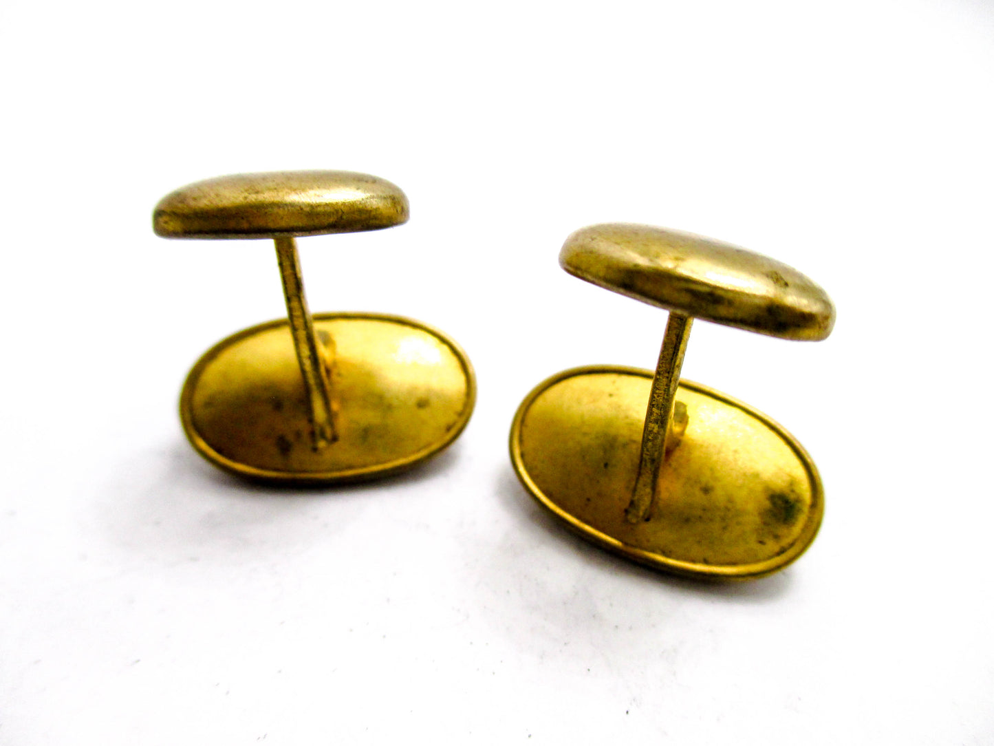 Antique Art Glass Cufflinks - Turquoise Glass