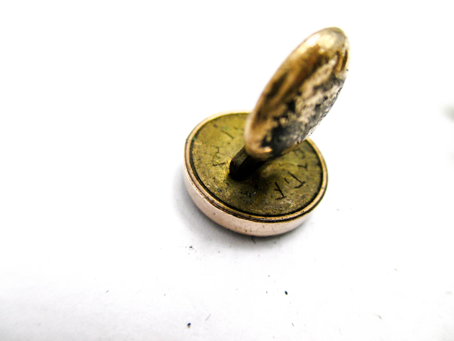 Goldstone Disc Cuff Buttons - 1800s Victorian Jewelry
