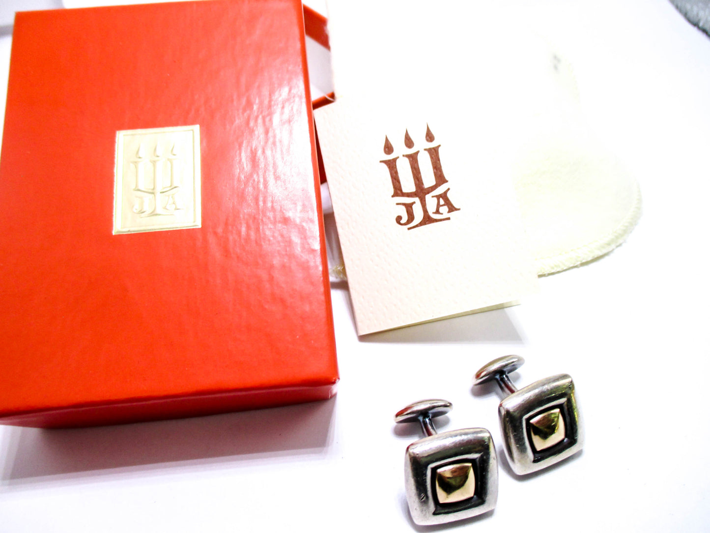 James Avery Sterling & 14K Gold Cufflinks