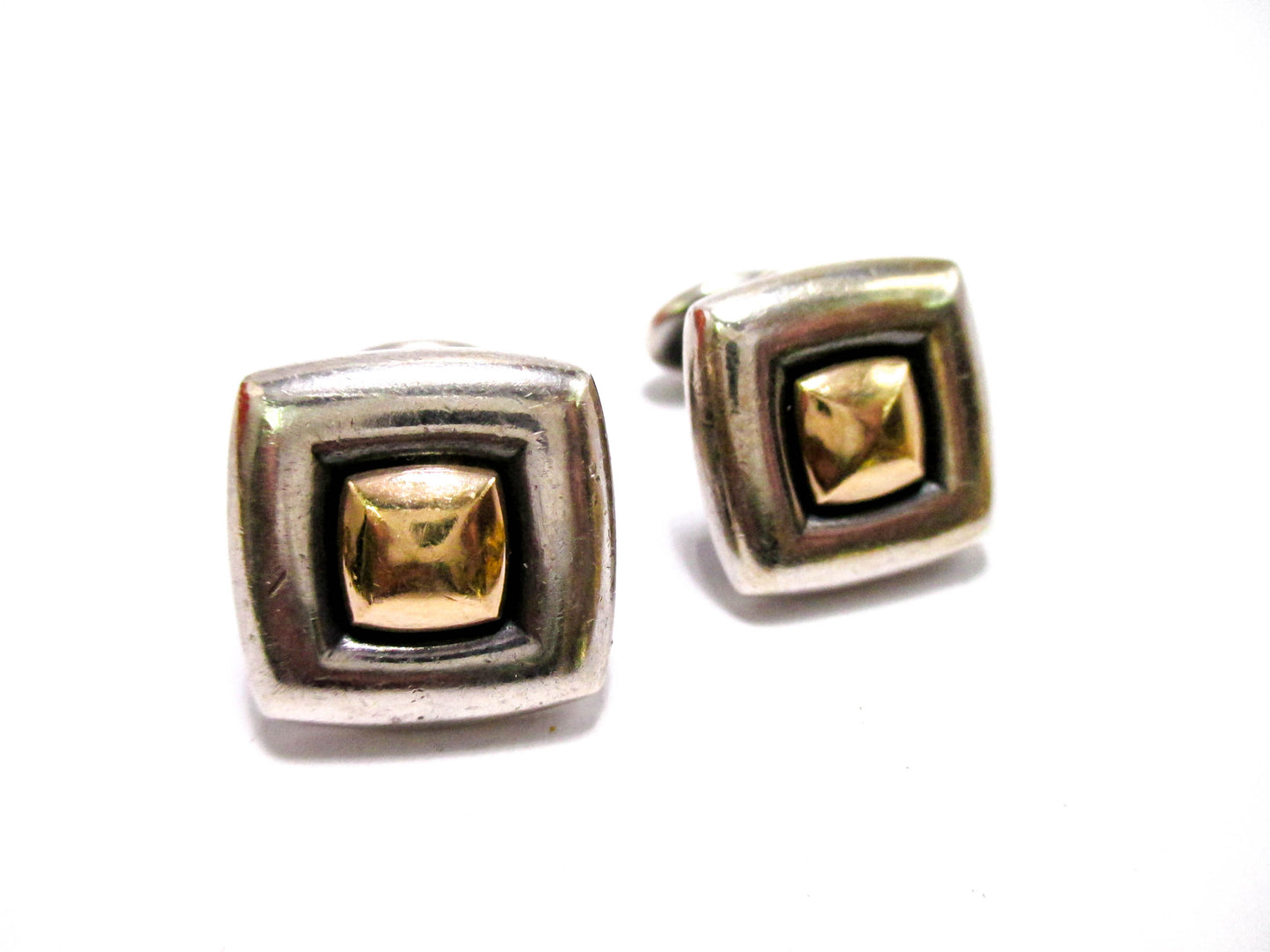 James Avery Sterling & 14K Gold Cufflinks