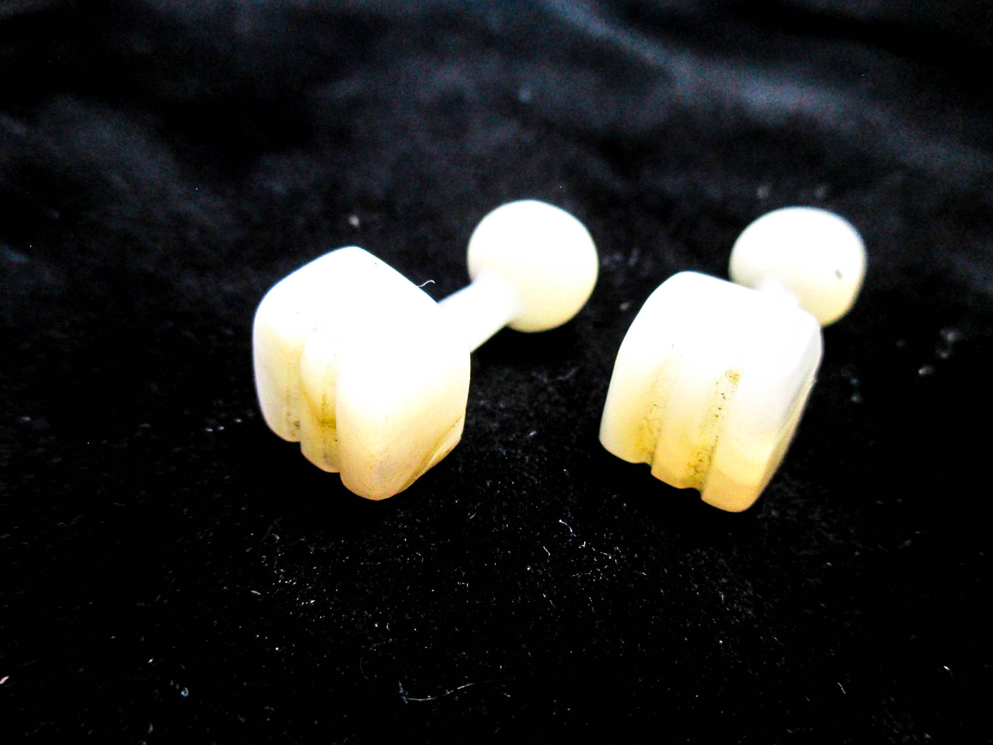 Antique Square MOP Cufflinks - Victorian Jewelry for Men