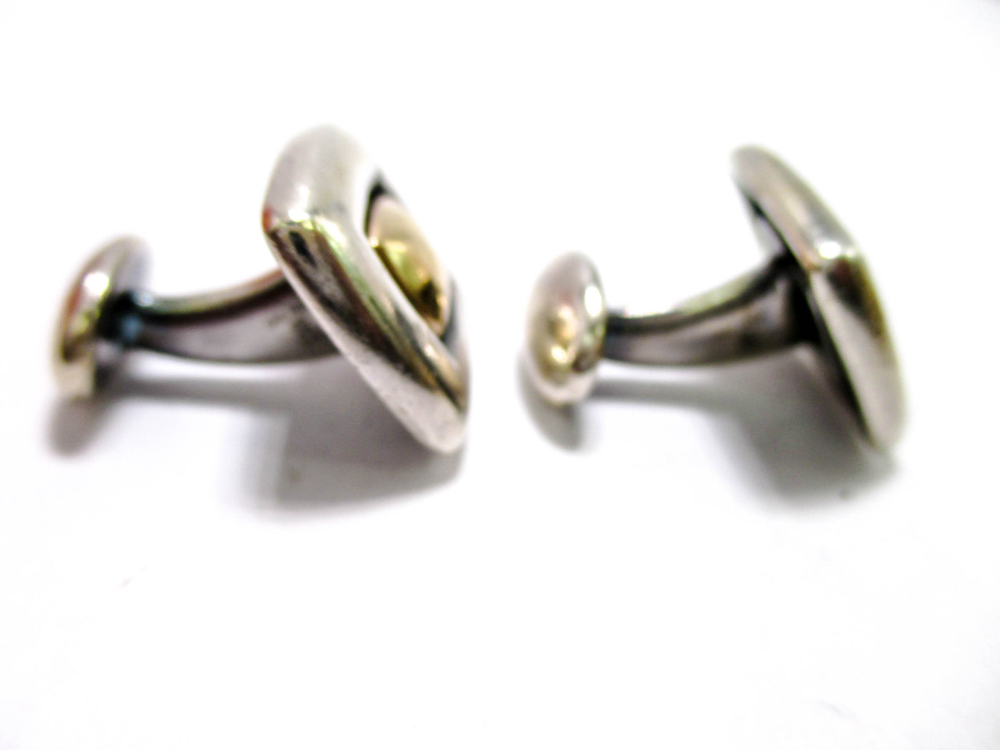 James Avery Sterling & 14K Gold Cufflinks